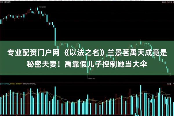 专业配资门户网 《以法之名》兰景茗禹天成竟是秘密夫妻！禹靠假儿子控制她当大伞